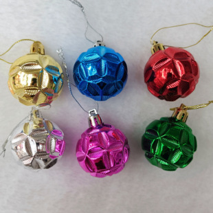 Classic Christmas Decorations Wholesale Christmas Tree Ball Arrangement Pendant Plastic Electroplated Ball Christmas Ball Hollow
