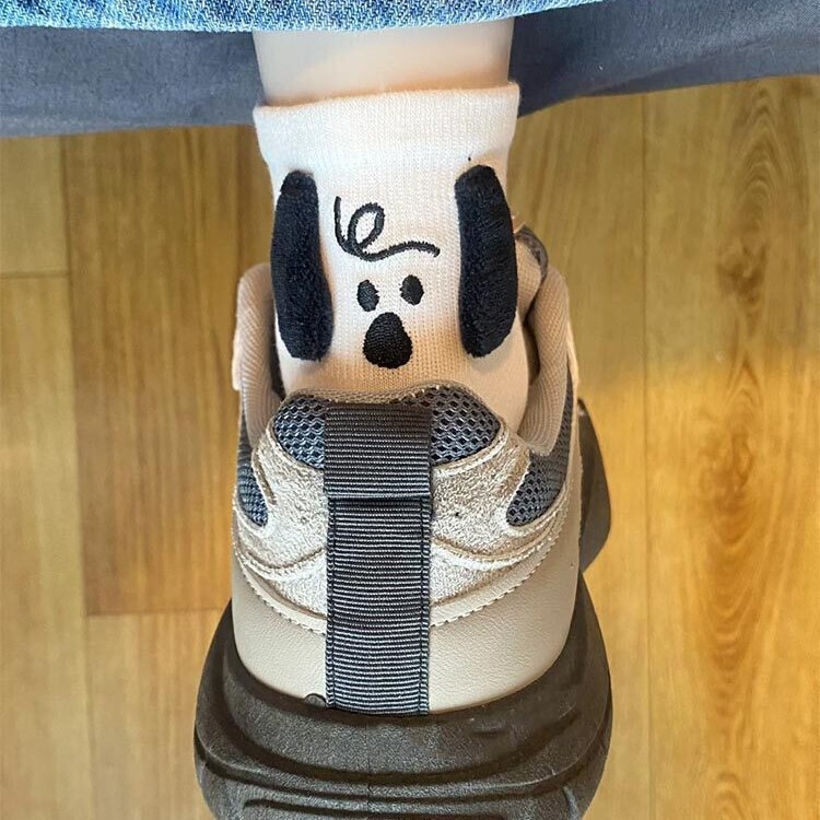 Cute Women's Socks for Spring and Summer, New Style Puppy Socks, Trendy and Comfortable with 3D Ears, Japanese-Style White Student Mid-Calf Socks Cute Women's Socks for Spring and Summer, New Style Puppy Socks, Trendy and Comfortable with 3D Ears, Japanese-Style White Student Mid-Calf Socks