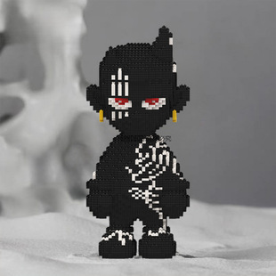 New Creative Educational Toys Black and White Doll Building Blocks Bear Puzzle Toys for Boys and Girls Trendy Puzzle Cute