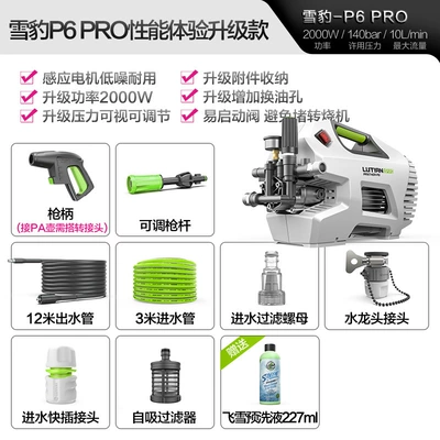 Greenfield Car Washing Machine High-Power Induction Snow Leopard P6Pro Ultra-High Pressure Water Gun Car Cleaning Pump Portable (Car washing machine) - snow-leopard-p6-pro-portable-version