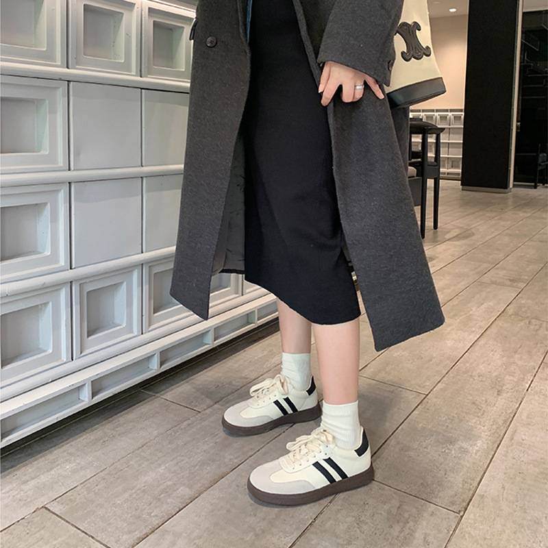 Zapatillas deportivas casuales de suela gruesa con bloques de color estilo retro 2025 de Grape Mom, zapatillas de entrenamiento alemanas para mujer, modernas para primavera y otoño