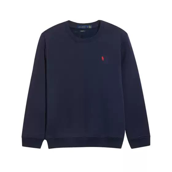 Winter New Arrival Original RL Polo Pony Logo Men's Sweatshirt Fleece Lined Thickened Crew Neck Long Sleeve Warm Pullover for Men