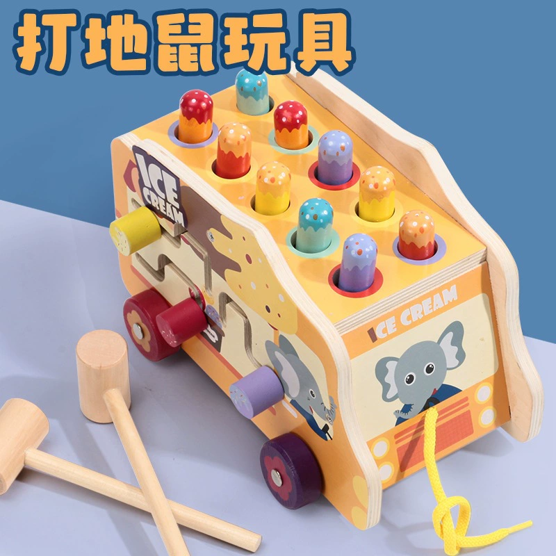 Деревянная игра «Ударь крота» развивающая игрушка для детей
