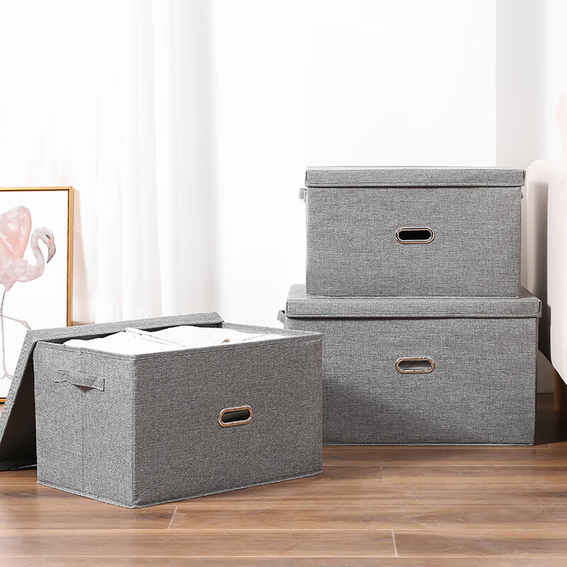 Caja de almacenamiento plegable con cubierta, caja de almacenamiento de ropa, caja de acabado de juguetes, caja de almacenamiento de armario plegable tipo cajón, fábrica de cajas de almacenamiento