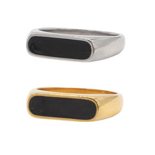 R1885 外贸饰品批发 时尚简约欧美INS风长条滴胶女士戒指