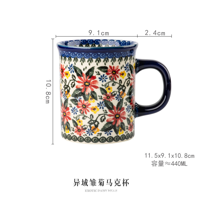 波兰陶瓷马克杯家用亚马逊情侣杯咖啡杯水杯早餐杯茶杯杯子咖啡杯|undefined