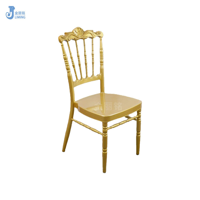 Fábrica al por mayor Silla de comedor nórdico muebles de hotel aleación de aluminio SILLA DE Napoleón Silla de Castillo al aire libre Silla de boda al por mayor