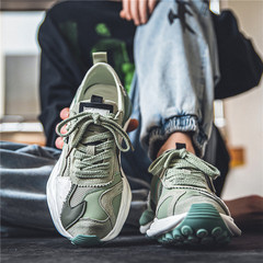 休閒男鞋2023新款夏季透氣網面阿甘鞋青年運動鞋子防滑跑步網鞋男