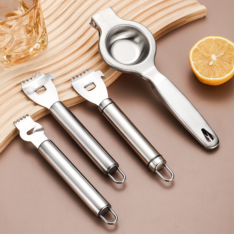Stainless Steel Lemon Grater Lemon Press Peeling Grater Scraper Household Kitchen Tool Manual Juice Press Lemon Artifact