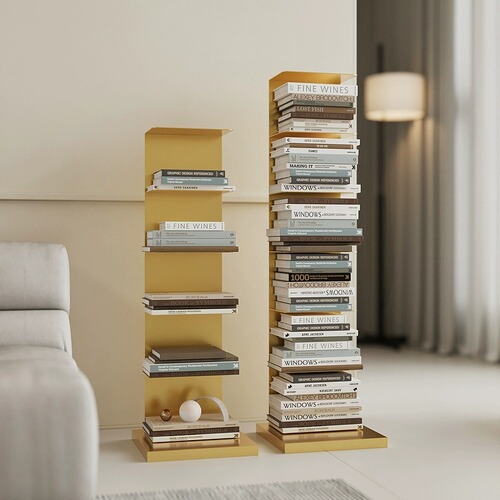 Invisible bookshelf floor standing display rack living room simple ironwork Nordic standing small bookshelf corner book storage bookcase