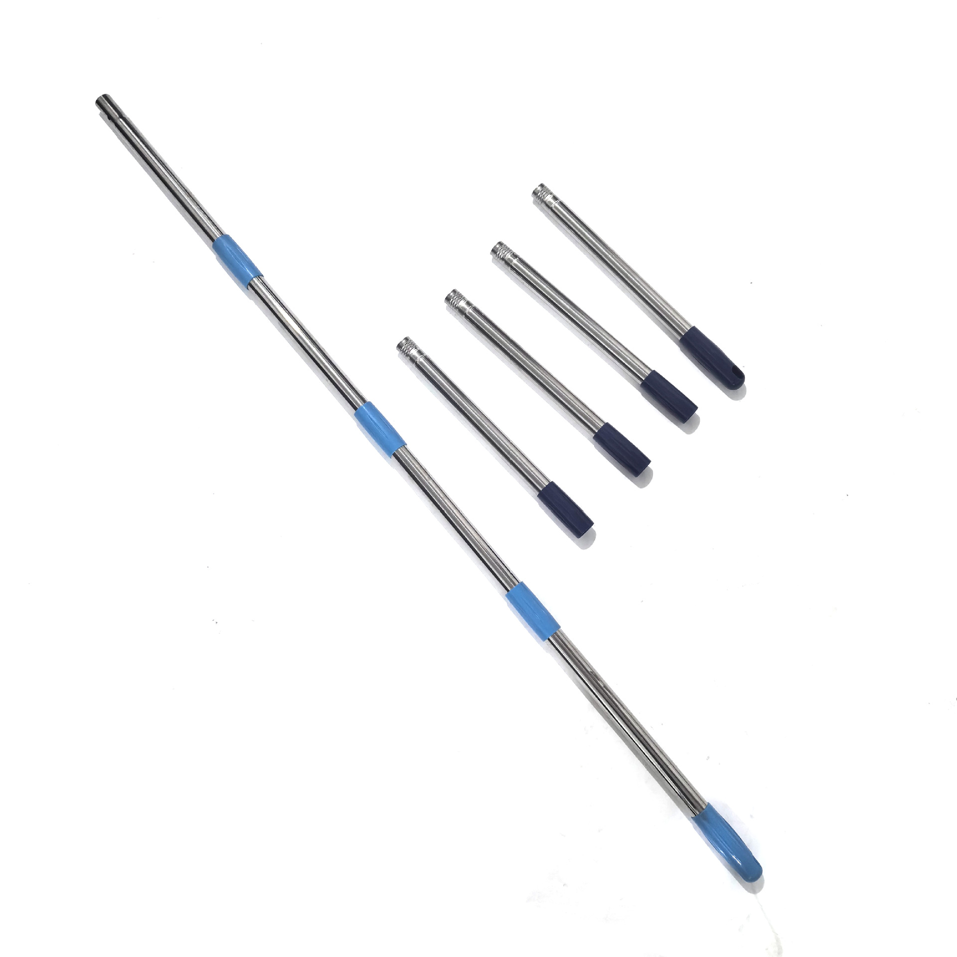 不锈钢拼接伸缩杆 延长杆 摘果器 清洁刷 滚筒刷