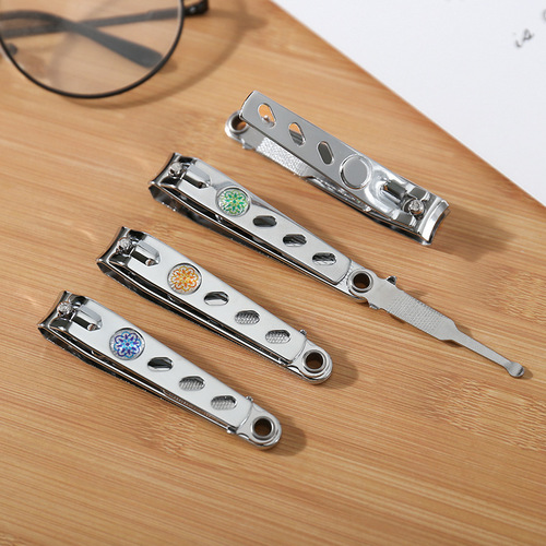 Large household portable nail clippers for manicure, manicure cleaning and care nail clippers stainless steel round handle nail clippers