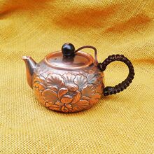 掌中宝手工铜壶煮茶泡茶紫铜壶功夫烧水沏水茶壶加厚防烫柄云南壶