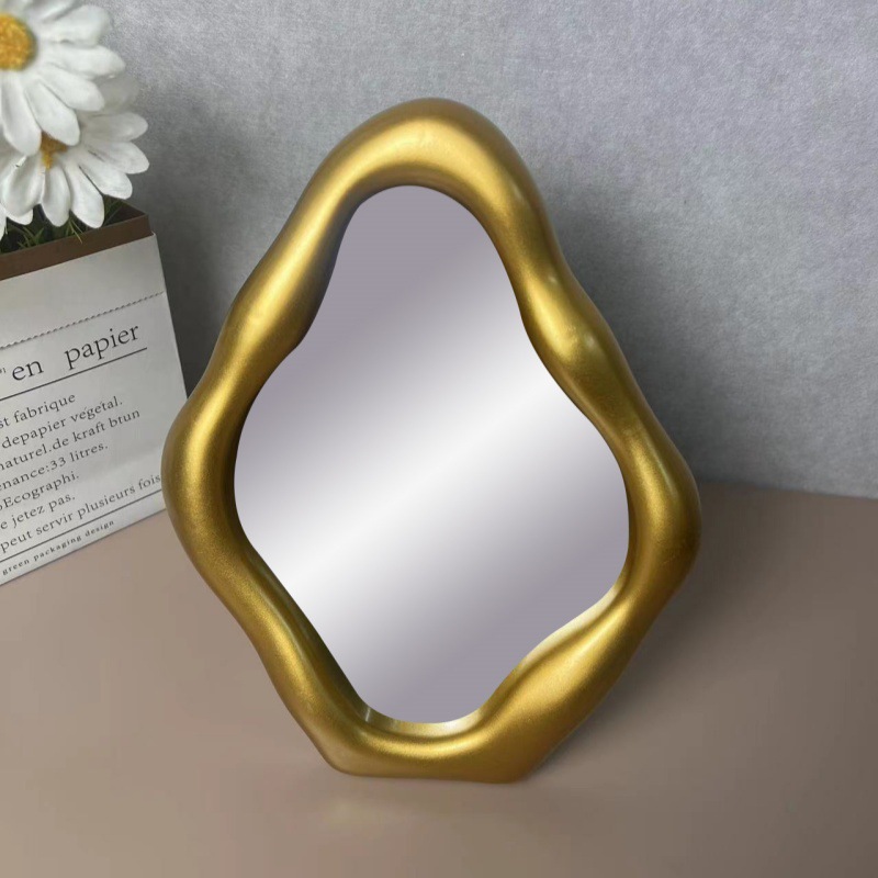 Nuevo espejo de maquillaje, lujo ligero, espejo de belleza para el hogar simple, espejo de tocador de escritorio para colgar en la pared, espejo de nicho de alto valor