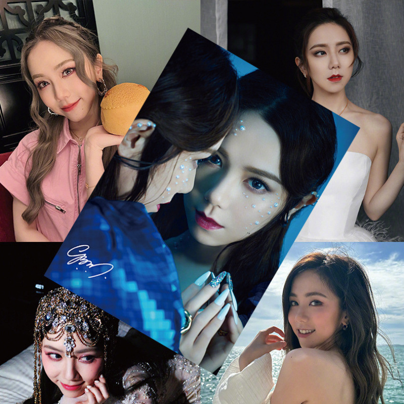 女明星批发  IVE粉墨gidle迪丽热巴虞书欣杨紫赵露思签名墙贴|undefined