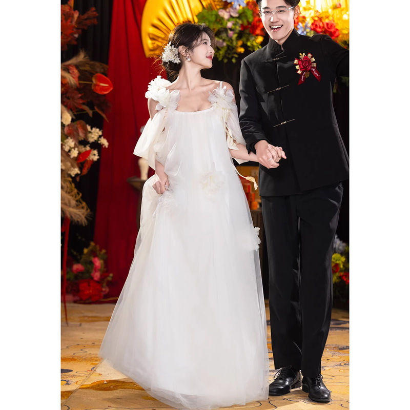 Wedding Dress, Evening Gown, High-End Luxury Niche Bridal Robe, White Plus-Size for Plus-Size Women, Adult Ceremony Dress for Girls Wedding Dress, Evening Gown, High-End Luxury Niche Bridal Robe, White Plus-Size for Plus-Size Women, Adult Ceremony Dress for Girls