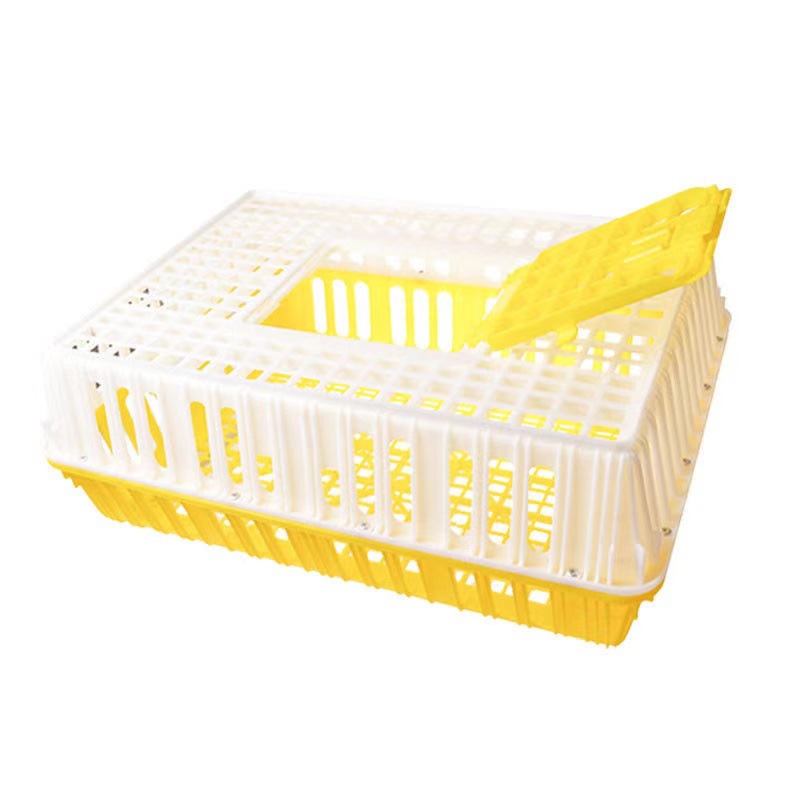 Cesta de caja de pollo de granja para el transporte de caja de rotación de aves de corral de plástico en caja de rotación de palabras de pollo, pato y paloma caja de pollo engrosado para el hogar