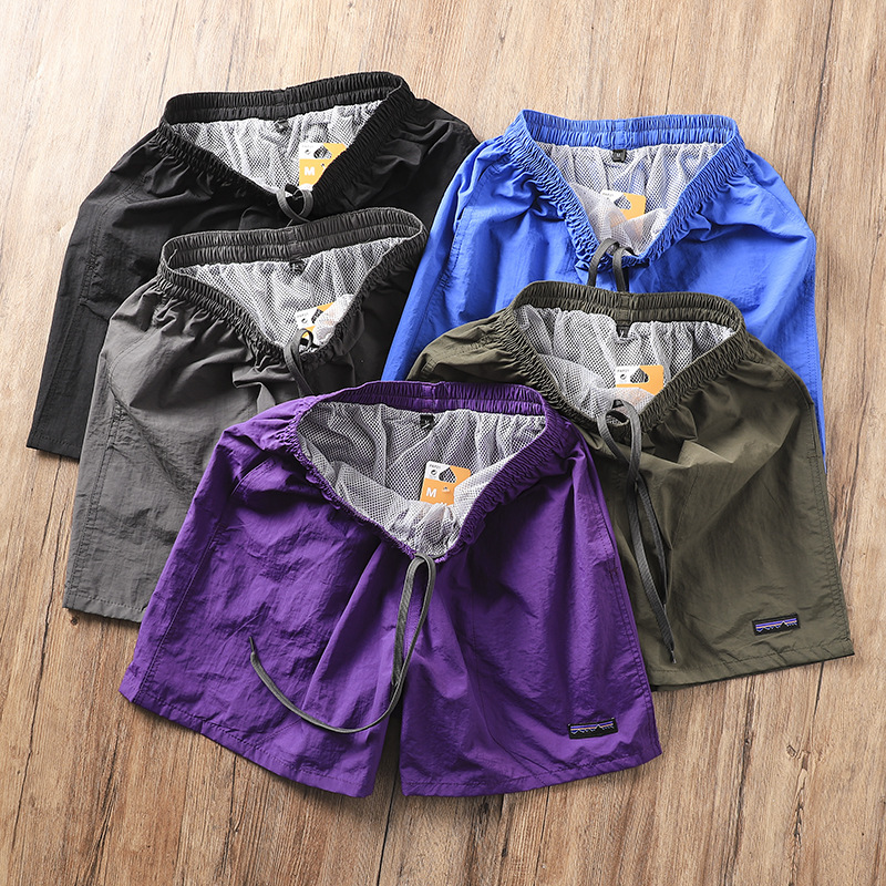 Summer New Versatile! Cold Technology Fabric! Men's Outdoor Shorts High Elastic Sports Quick-Drying Five-Quarter Pants