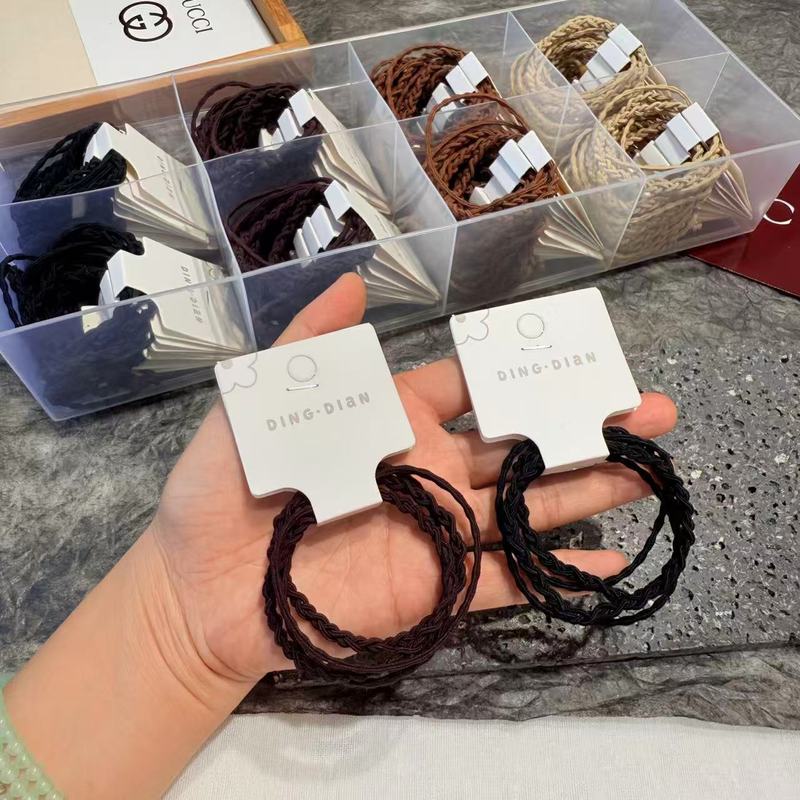 盒装3根卡装多股橡皮筋高弹力耐用扎头发圈头绳简约发圈高端发绳|undefined
