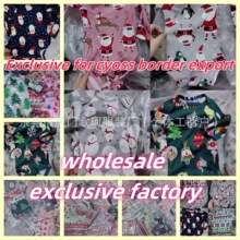 外贸跨境圣诞系列～卡特精品长袖三角哈衣/包屁衣童装外贸直批