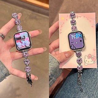 ty适用a43298表带k闪钻苹果10Apple76itiWatchtr1UlSE5链条表带
