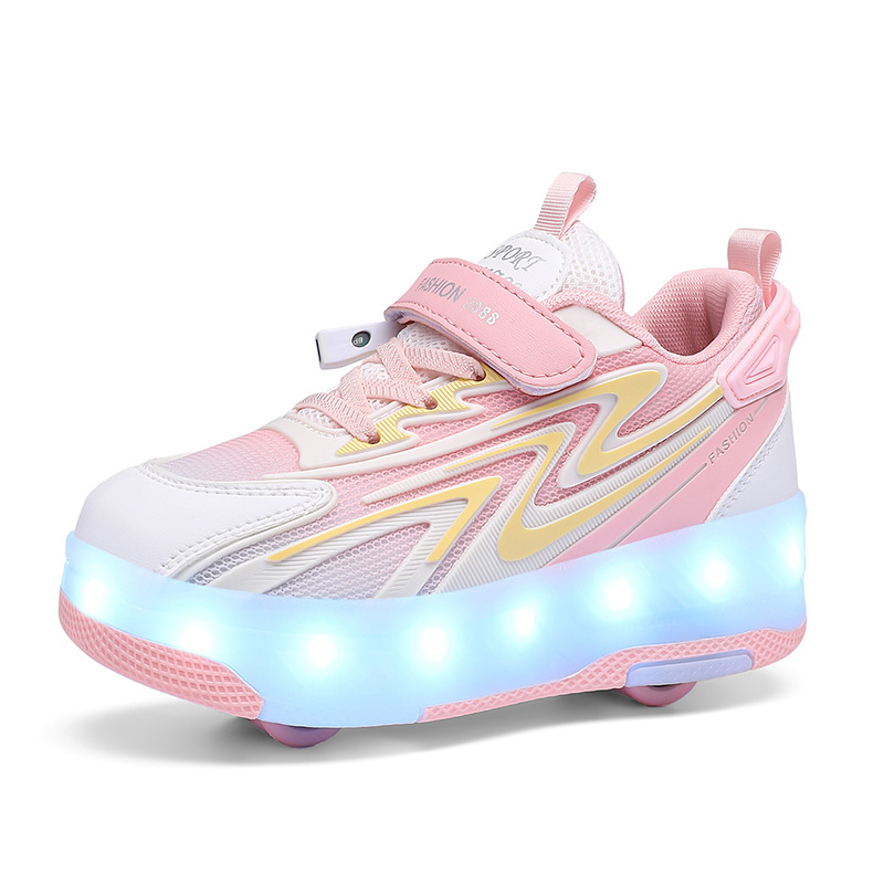 Niños zapatos para niños niños niñas adultos zapatos de vuelo de cuatro ruedas zapatos con ruedas zapatos de patinaje de ruedas de niñas