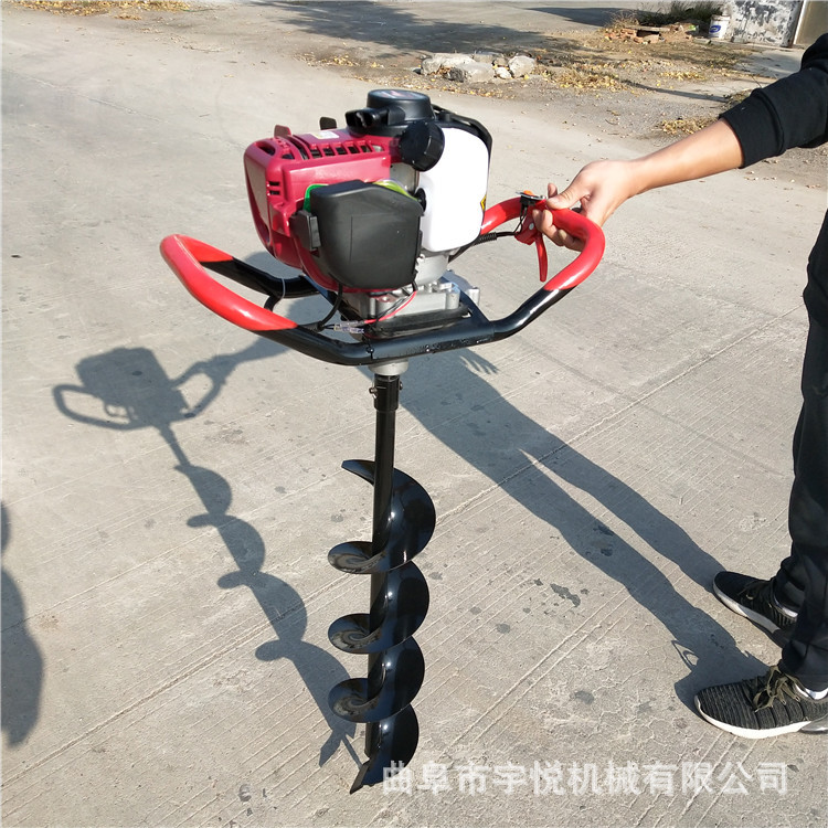 便携式大功率挖坑机  手提式汽油钻眼机 新款四冲程钻坑机