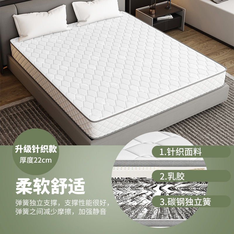 席梦思床垫软硬两用20cm厚1.8米1.5m家用宿舍经济型独立弹簧床垫|undefined