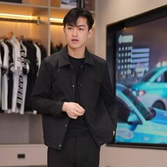 跨境春秋季翻领夹克简约潮流男士休闲青年春秋季韩版外套上衣