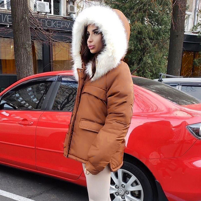 winter furry hooded cotton jacket nihaostyles wholesale clothing NSXE83286