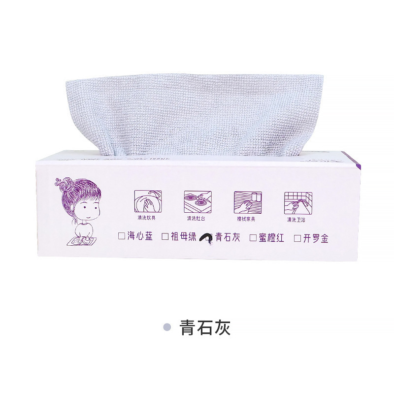 人気のポリエステルとナイロンの箱入り取り外し可能な雑巾ハウスキーピングクリーニング乾湿両用お手入れ簡単ブラシマイクロファイバータオルブロック|undefined