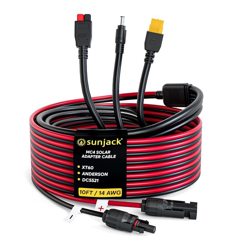 Solar Charging Cable 4 in 1 Solar Connector to Xt60