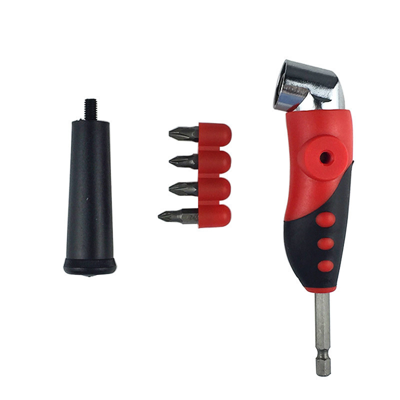 DIY105度省力螺丝刀批弯曲正反转带把手多功能组合套装起子