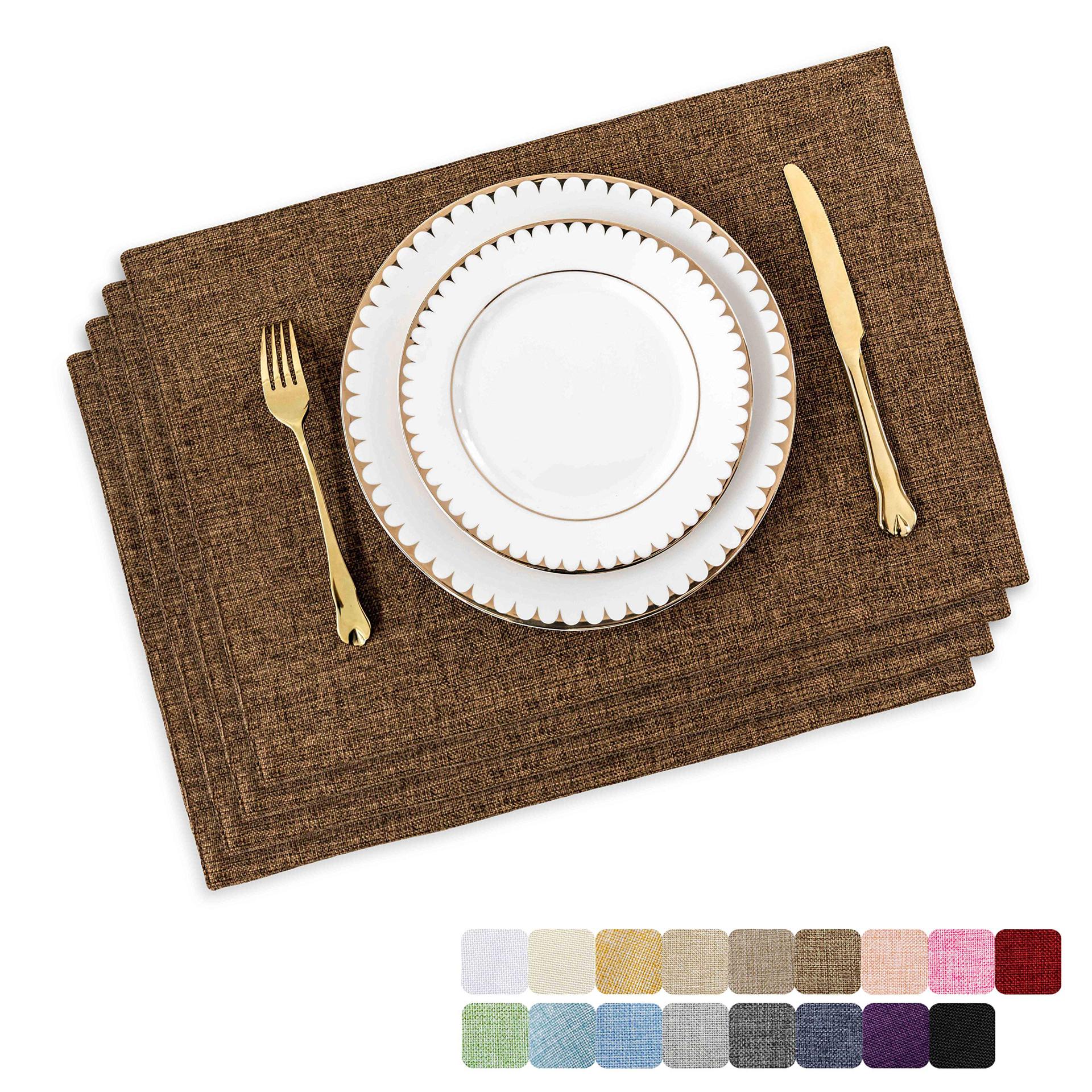 Amazon de doble capa mantel de lino de tela de lino fino estera de la tabla de montaña lavable antideslizante aislamiento térmico hogar al por mayor