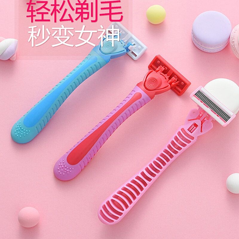 Manual Razor Blade, Women's Razor, Private Leg Hair, Armpit Hair Remover, Six-layer Blade, Movable Head in Bulk