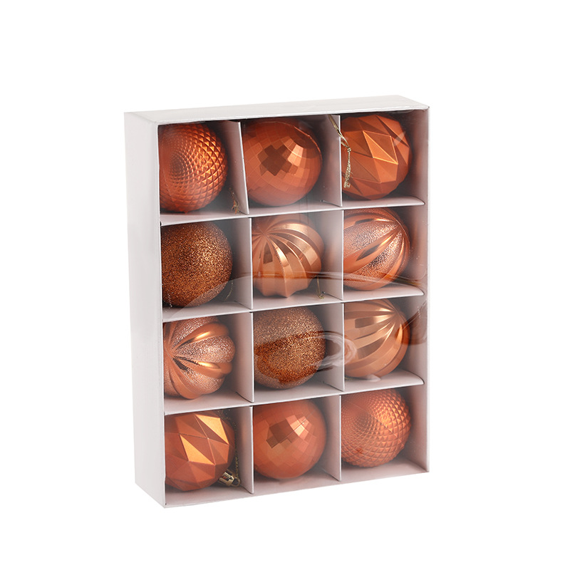 Bola de Navidad traje redondo barril caja cuadrada pintada 3cm4cm6cm decoración navideña bola colgante de Navidad bola decoración Navidad