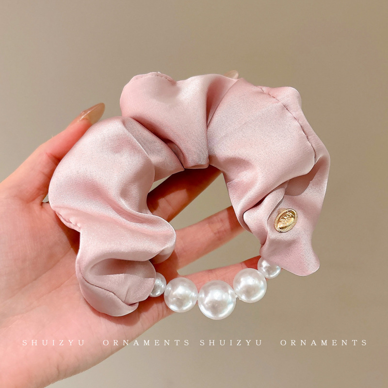 El encaje francés doble anillo de cabello de intestino grueso femenino de alta calidad cuerda de cabello de pelo de ballet dulce Meisen tocado de cabello