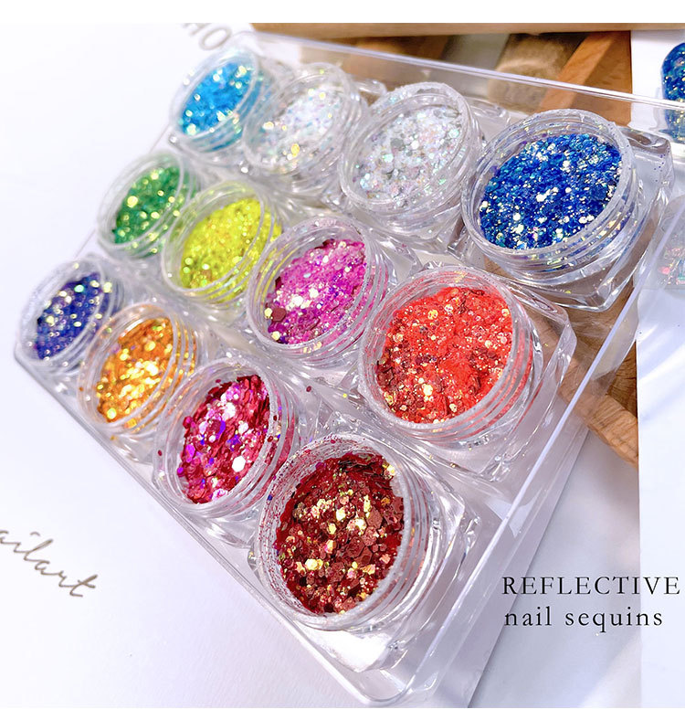 Fashion Solid Color Sequin Nail Patches 1 Set Nail Supplies display picture 7