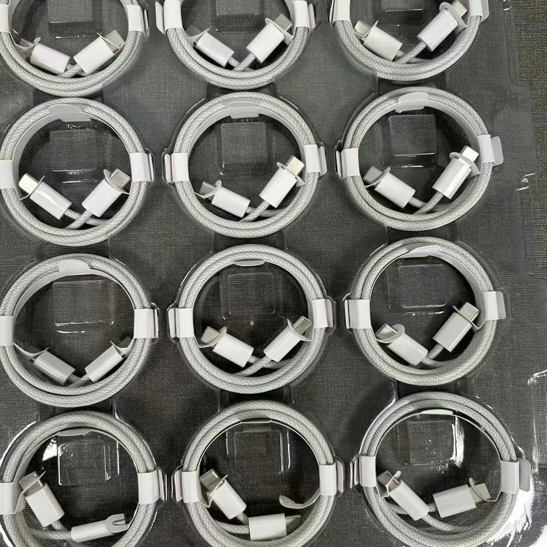 double c braiding thread for apple 15 data cable iphone15 charging cable 27w fast charge line double type-c