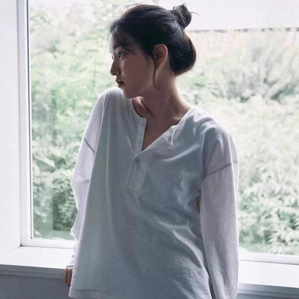 现货 条纹长袖T恤女2025秋季新款宽松休闲韩系翻领上衣viapla*n
