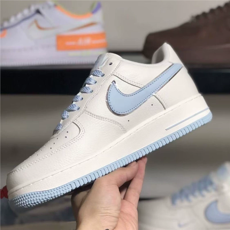 Кроссовки AF1 Air Force One, сине-голубая отделка, повседневный студенческий стиль
