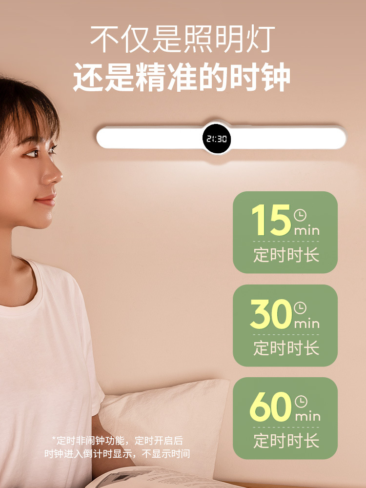 W1YP批發檯燈宿舍護眼學習大學寢室LED充電燈管床上下鋪壁燈磁吸