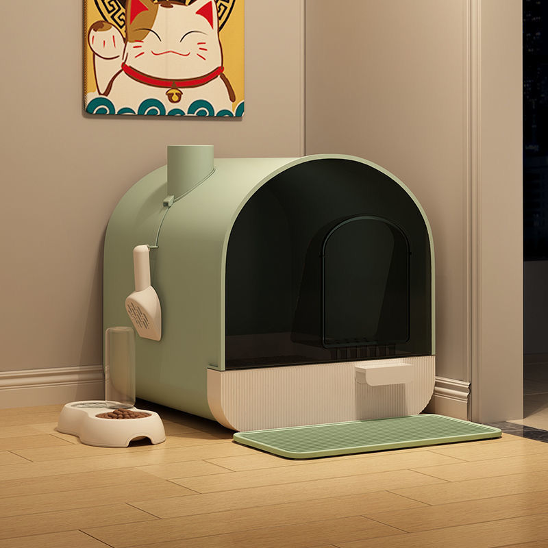 Cat litter box oversized fully enclosed odor-proof net red cat toilet drawer type litter box fully automatic splash-proof cheap