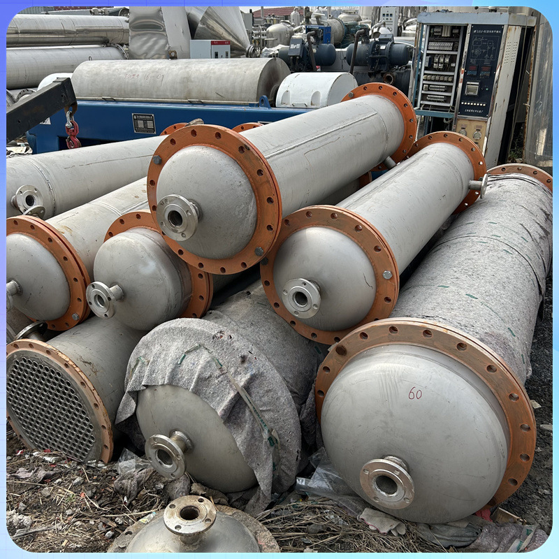 长期供应二手喷淋式冷凝器 石墨冷凝器 不锈钢换热器 钛材冷凝器