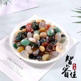 厂家批发天然七彩玛瑙大颗粒打磨石香薰石扩香石水晶装饰品消磁石