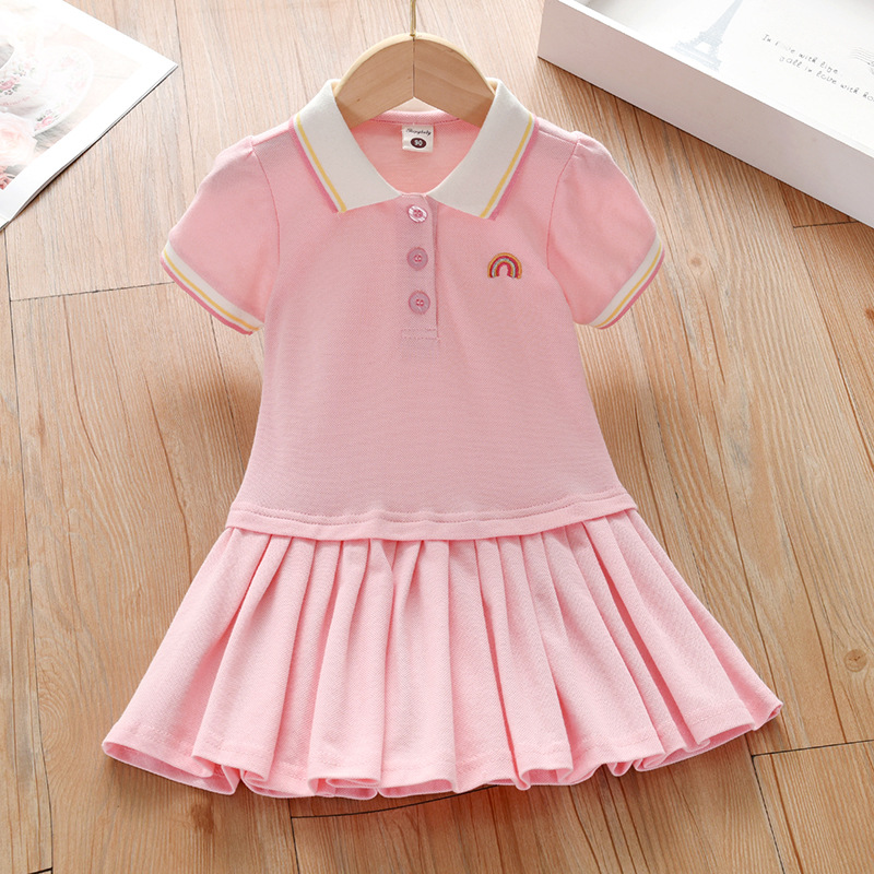 Girls' Dress Summer Wear 2026 New Stylish Summer Toddler Korean Style Short-Sleeved Baby Children's Dress Summer
