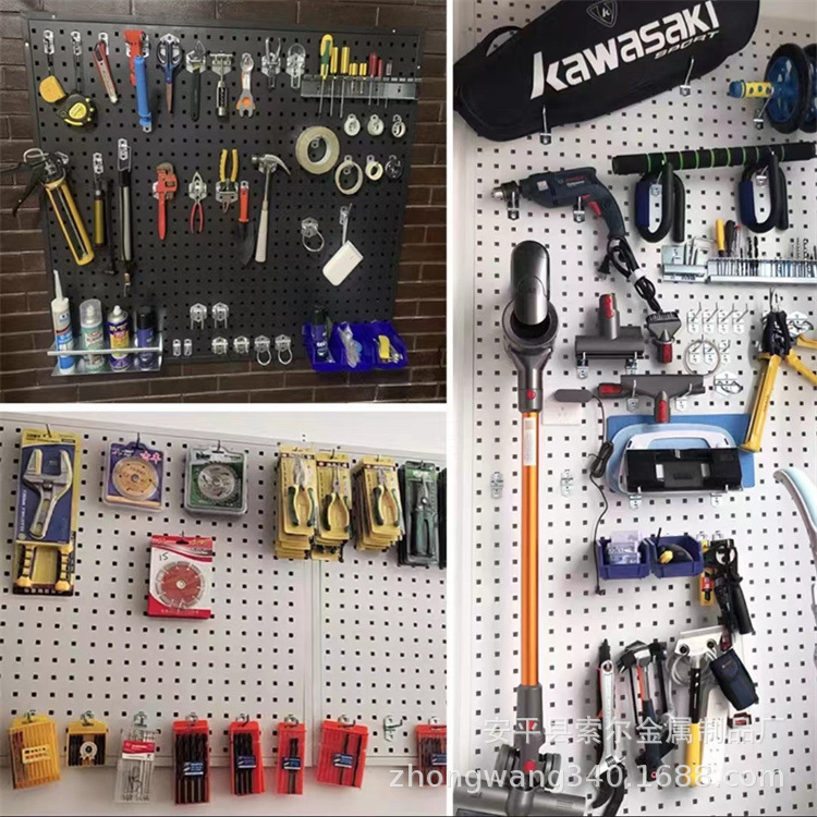 四角い穴の穴の板の展示棚の棚の掛け板は壁面の無限の工具棚の整理棚の棚を収納して穴を開けないでください。|undefined