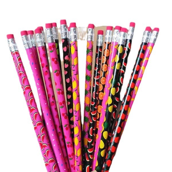 Productos calientes transfronterizos 18 fragancia de frutas raspado pluma fricción cabello fragancia lápiz HB Amazon e-commerce fábrica de fuente de fabricación