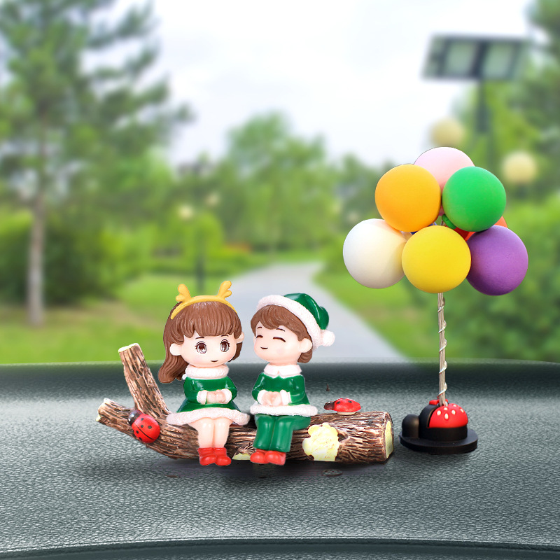 Coche de Navidad Consola central de coche Decoración de pareja linda creativa Decoración de escritorio de muñeca creativa de Navidad transfronteriza