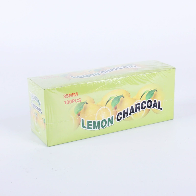 Производитель большое количество арабского лимонного угля для кальяна 33/35/40 мм кальян лимонный уголь для барбекю уголь